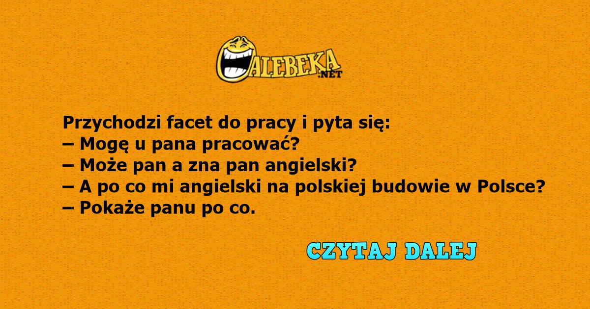 Kawał: Przychodzi facet do pracy – Alebeka.NET – Najlepsze newsy w sieci!